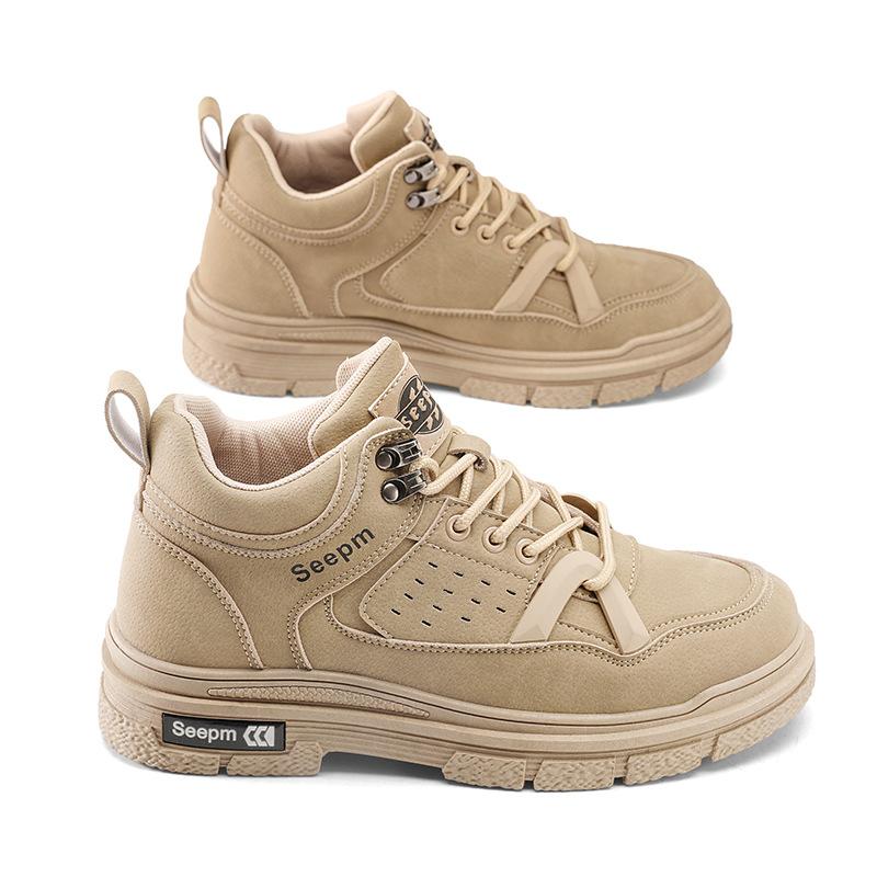 Męskie buty jesień i zima nowe buty typu Martens moda outdoorowe niskie buty robocze modne męskie buty codzienne