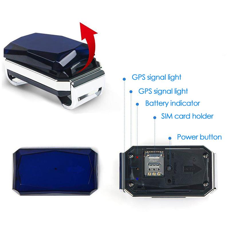 Haustier GPS Tracker Standort Einstellbares Halsband Wasserdicht Echtzeit Anruf Fernbedienung GPS Ortungsgerät für Katzen und Hunde Schafe