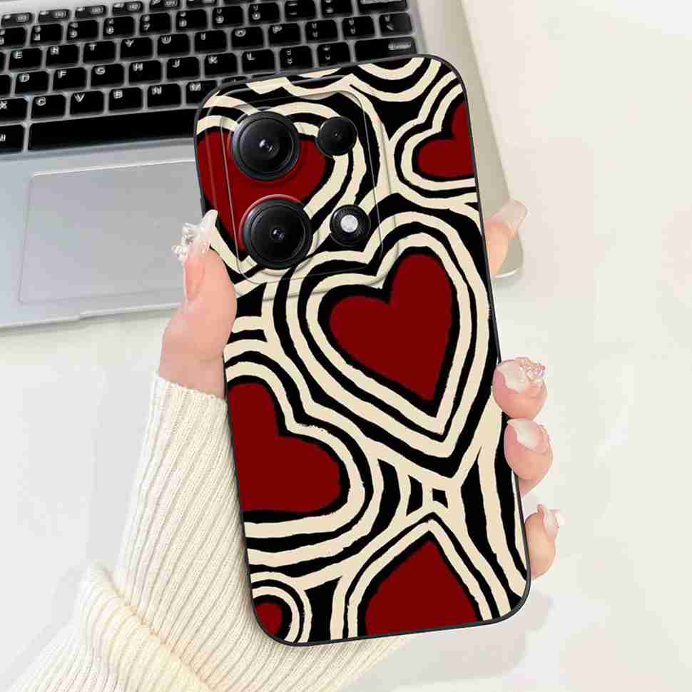 Simple Silicone Case For Redmi Note14s 4G Capa Lovely Panda Rabbit Shockproof Back Cover For Xiaomi Redmi Note 14S Phone Shell