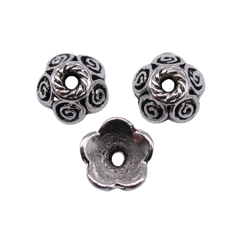 Textured Bead Cap Charms Dome Covers For Pearl And Gemscolor Jewelry Findings