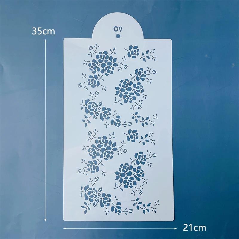 Szablon do ciasta Wzór w kształcie liścia Dekoracja tortu weselnego Koronka Fondant Szablony na obrzeża ciasta Szablon DIY Forma do rysowania Narzędzia cukiernicze