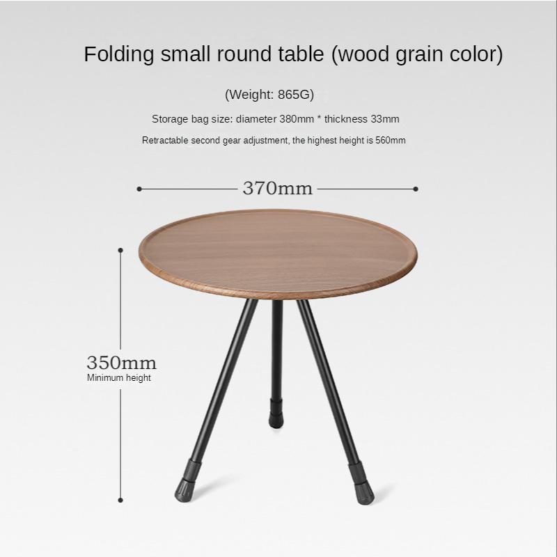 Portable Outdoor New Aluminum Alloy Folding Small Round Table Adjustable Black Dining Table Camping Ultra Light Coffee Table