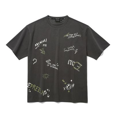 INTERCREW Kitsch Short Sleeve T-Shirt D Gray Ita2Tm02Adg