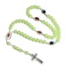 glowing in Dark Rosary Necklace Holy Jewelry Charm Decoration for Birthday Wedding Festival Decoration