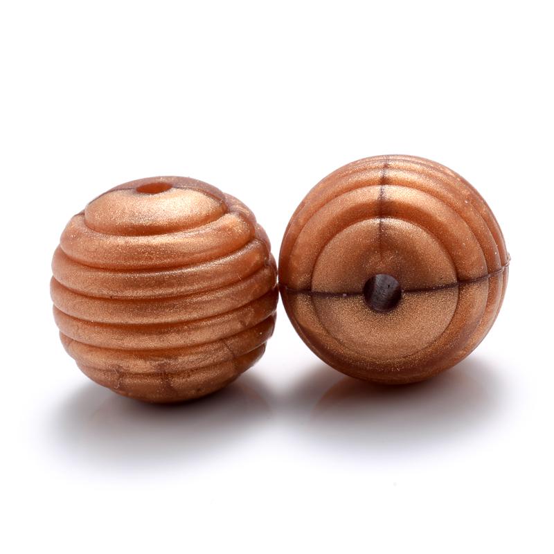 10 Stück/Los 15mm Baby-Silikonperlen Beißringe für 4-6 Monate Spiral-Lebensmittelechtes Silikon Beißring Schnuller Kette Halskette Herstellung
