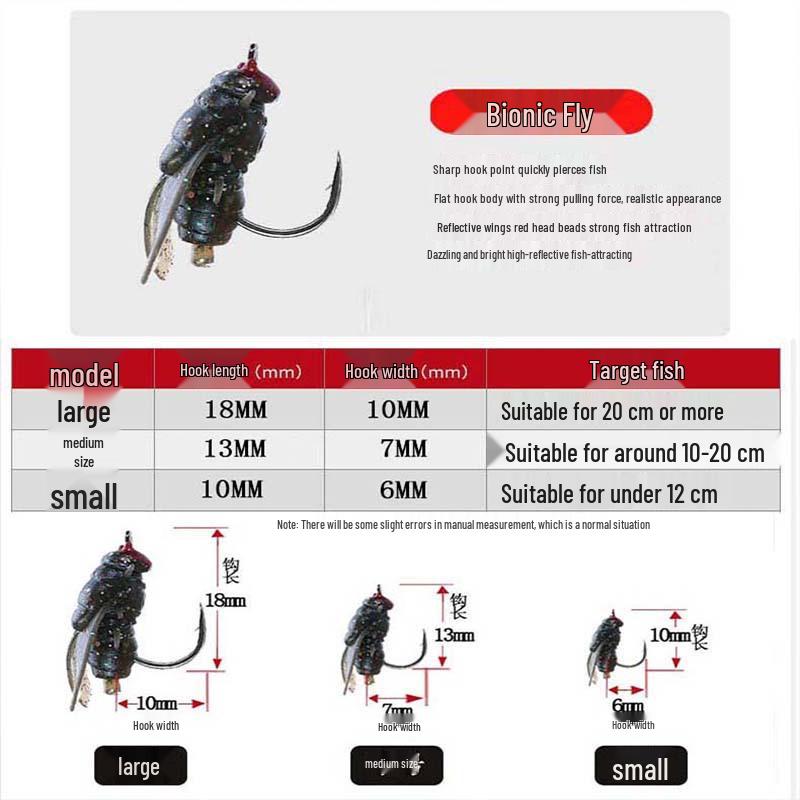 Bionic Fly Bait: Soft, Simulated Fly Hook for Mosquito and Fly Control In Fishing