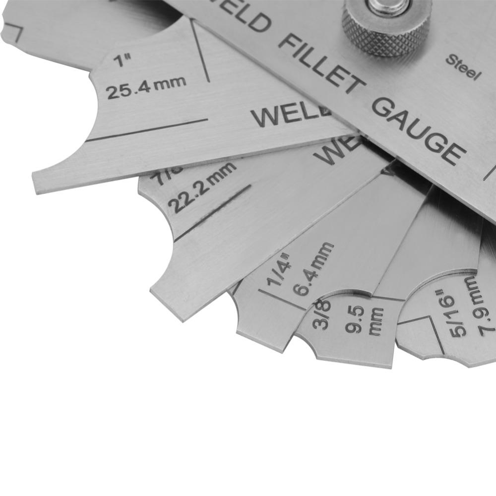 7 pcs 1/8" to 1" (3.2mm to 25.4mm) Fillet Weld Gauge / Fillet Weld Set Gage