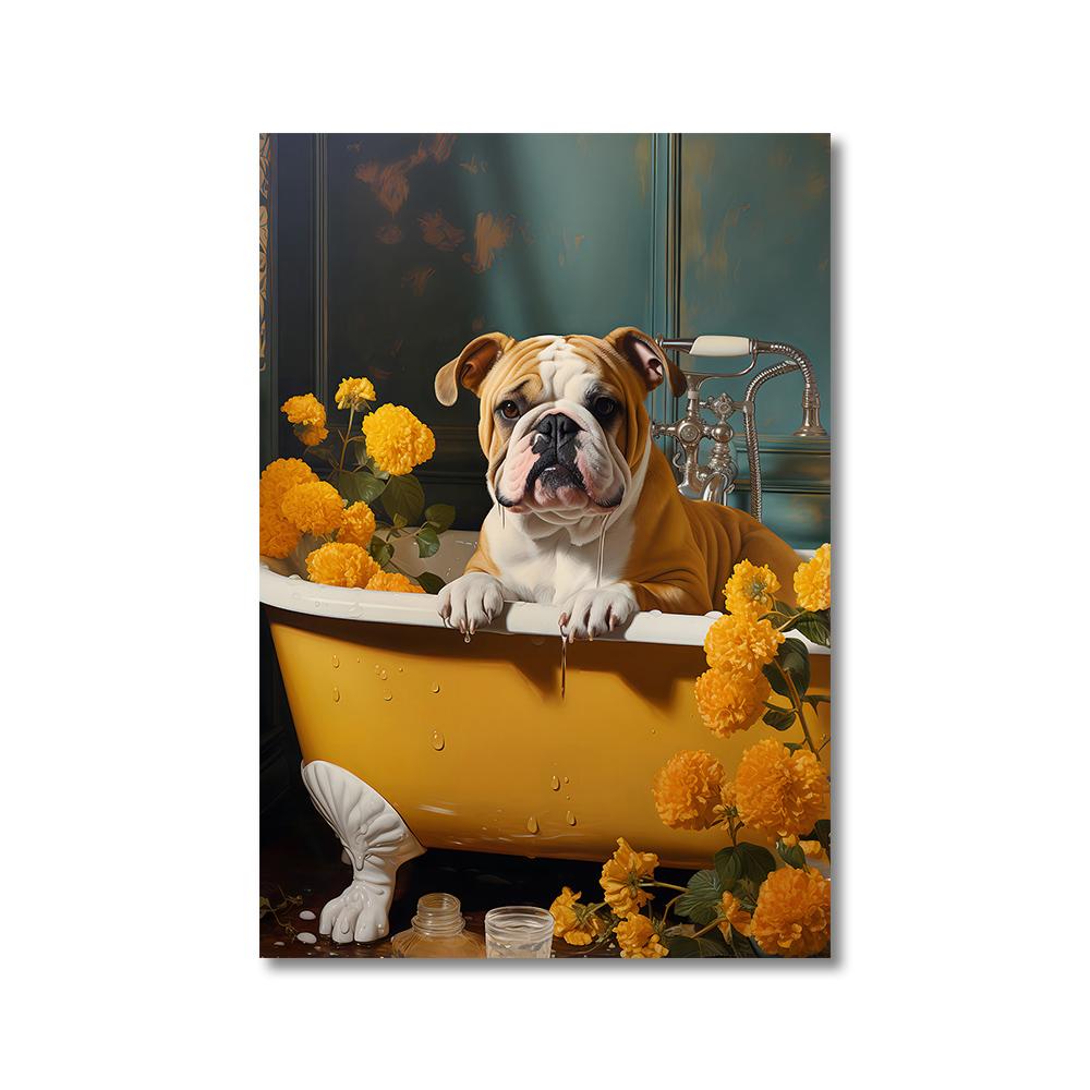 Funny Animals Toilet Canvas Painting Prints Gorilla Elephant Cat Dog Wall Art Poster Picture for Bathroom Room Home Decoration