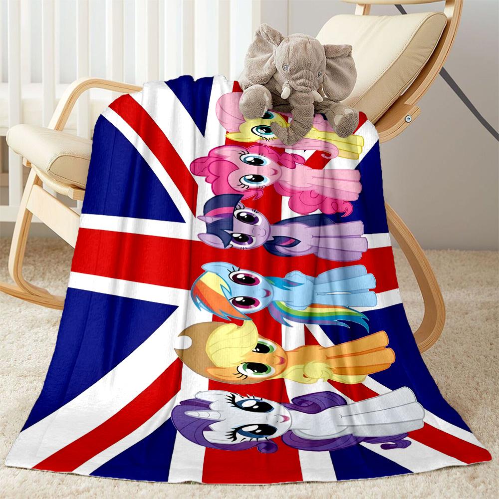 1pc Little Pony Adventure blanket Soft and Warm for Sofa Office Camping Travel Livingroom Great Gift for Friends and Family Comfortable