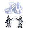 Human Skeleton Earrings Silicone Mold Crystal Epoxy Decorative Pendants Mold