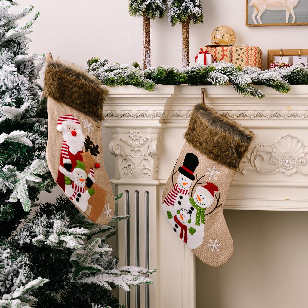 Adorable Christmas Stockings Featuring Charming Snowman And Reindeer Designs For Kids And Adults