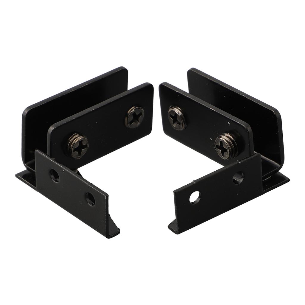 Glasklämma Glasdörrshängsel För Icke-perforerad Glasdörr 2st Enkel Installation Ersättning Silver/Svart Färg Användbar