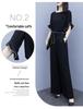 Women's 2023 Summer Wide-Leg Pants Suit: High-Waisted, Slimming, Fashionable Yujie Casual Two-Piece Set