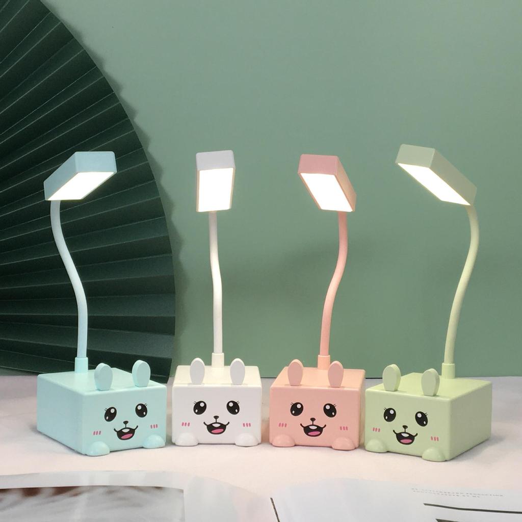 Creative Cartoon LED Foldable Table Lamp - USB Rechargeable Eye-Protecting Book Light