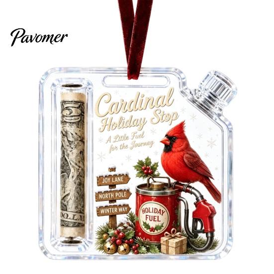 Feiertagsgeld-Geschenkhalter Weihnachts-Geld-Schmuckstück, Acryl für Bargeld, Einzigartiges Geschenk Lustige Weihnachtsbaum-Hänge Dekoration, Geschenke Party-Mitgebsel Karte