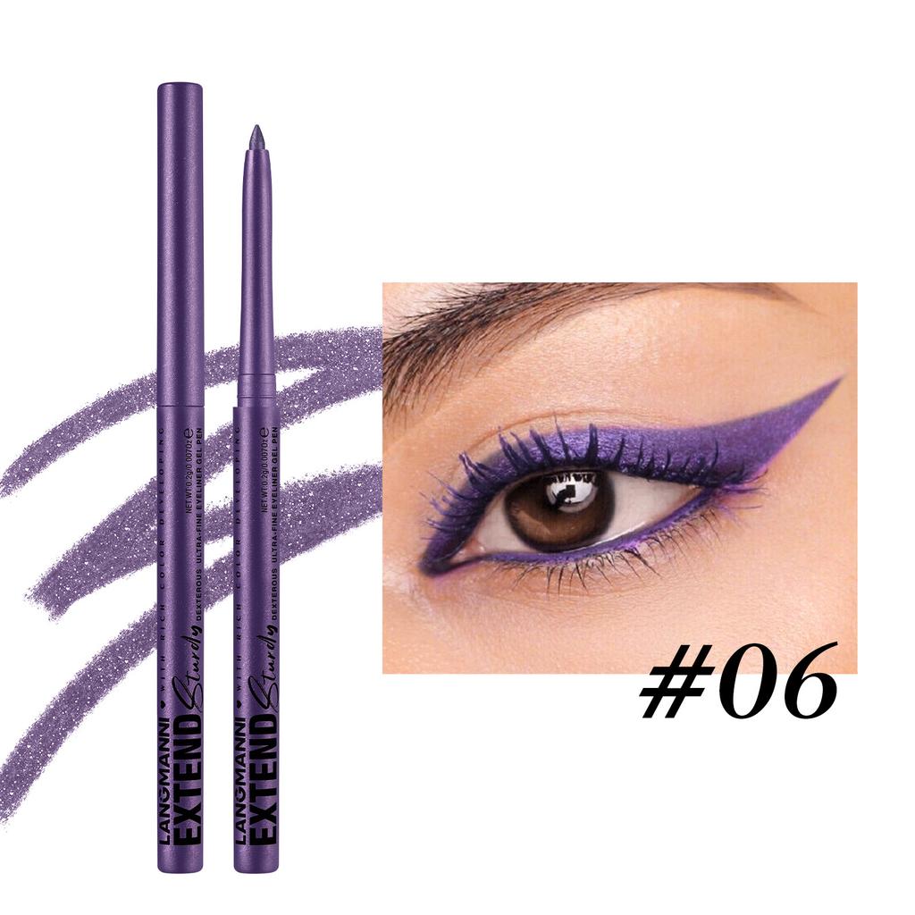 2 v 1 Tužka na oční linky a stíny Voděodolná Dlouhotrvající 12 Barev Otočná Černá Matná Tužka na oční linky Lepidlo na oční linky Make-up na oči Kosmetika