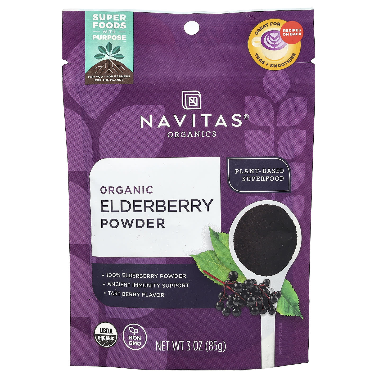 

Navitas Organics, Organic Elderberry Powder, 3 oz (85 g)