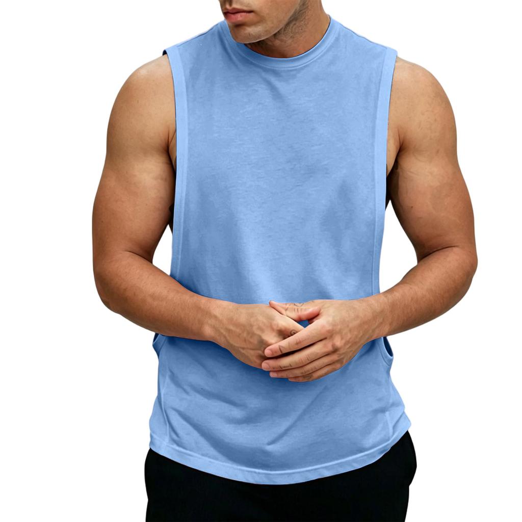 Men's Sleeveless Athletic Tank Top Muscle Shirt Gym Fitness Breathable Stretch Quick Dry Sports Vest for Summer Training