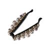 Fashion New Hairpins Geometric Women Girls Hair Claws Hair Crabs Pearl Banana Clips Vertical Clip