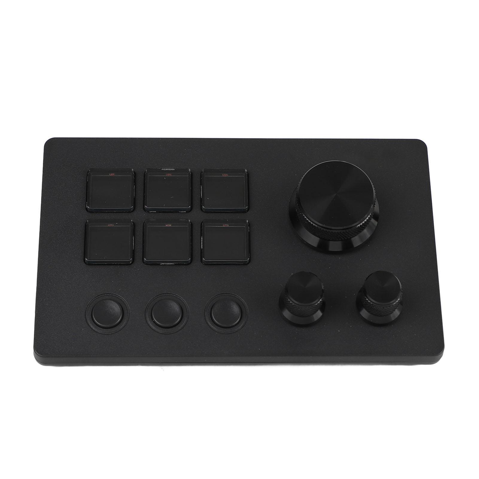 

Визуальная клавиатура с ручками, 6 клавишами, ЖК-дисплей, настраиваемые кнопки, визуальная клавиатура для OBS для Twitch для OS X ПК чёрный