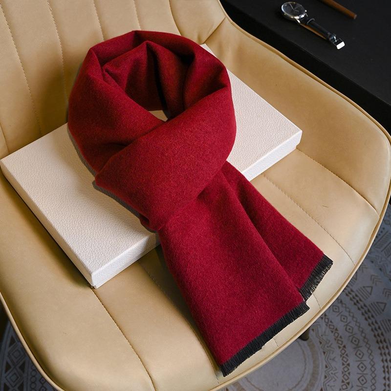 China red big red natal including wool scarves, gifts for men and women in winter, scarf gift box