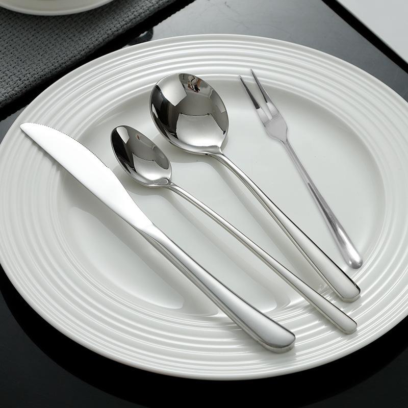 Premium Western Dinnerware Set: Elegant 304 Stainless Steel Knife, Fork & Spoon for Hotel, Restaurant, Wedding, and Home Use.