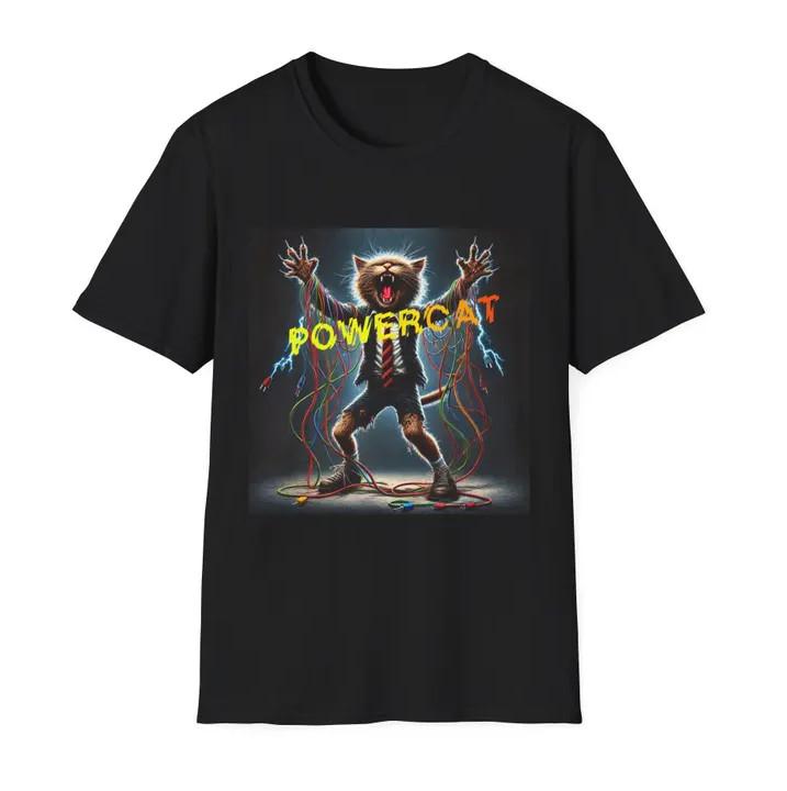 ACDC Themed Powerage - POWERCAT kitty cat cat lover acdc fan grTshirt Unisex T-Shirt XXXL