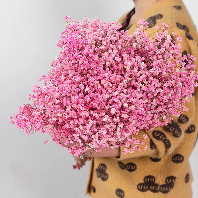 90g Dried Baby Breath Flower Bouquet Natural Dry Flowers Gypsophila Valentines Day Wedding Decoration Home Table Christmas Decor