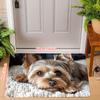 Cute Yorkshire Terrier Door Mat Adorable Puppy Face Close-Up Photo Print Pet Lover Gift Soft Non-Slip Welcome Mat
