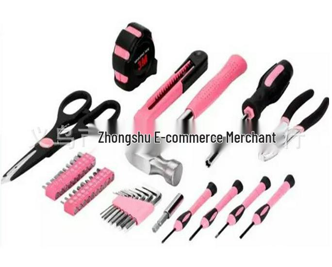 40-Piece Pink Hand Tool and Car Tool Set
