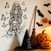 Halloween 3D Wall Breaking Mummy Witch Wall Sticker Self Adhesive Horror Decor