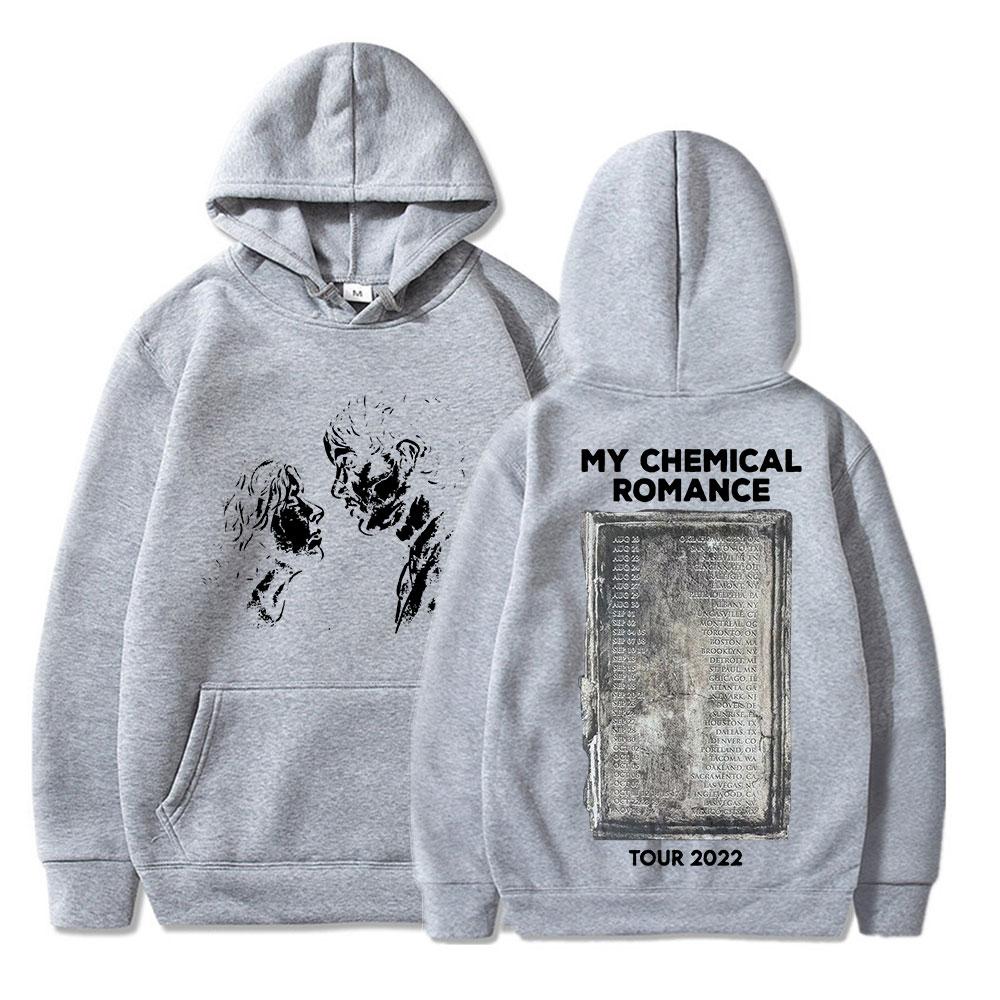 Vintage Rock Band My Chemical Romance 2022 Tour Hoodie Unisex Damen Punk Gothic Langarm Sweatshirt Übergroße Hip Hop Streetwear
