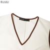 ZANZEA Women Elegant V-Neck Loose Casual Sleeveless Long Dress