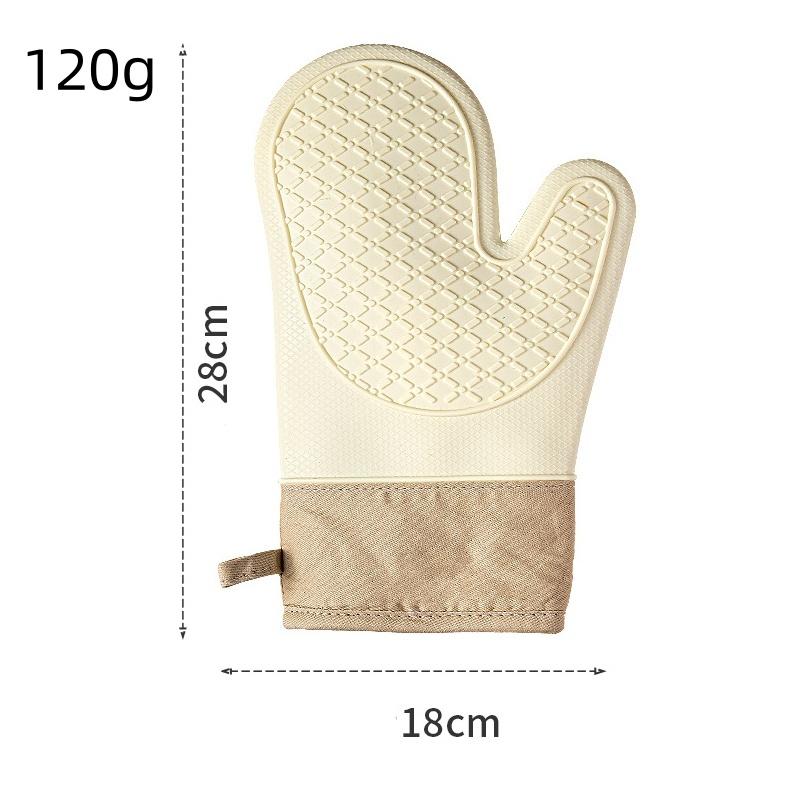 Hitzebeständige Silikonhandschuhe Mikrowellenofen Backhandschuhe Küche Verbrühschutz Rutschfest Silikon BBQ Hitzeschutz Fäustlinge