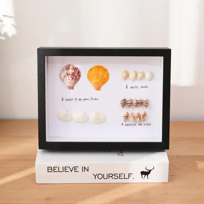 

1 Uds. Marco de fotos cuadrado de resina de estilo moderno, caja de muestras hueca, marco de fotos DIY 6 inch