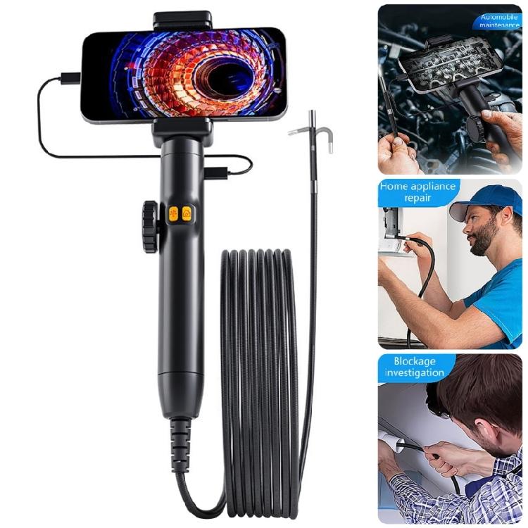 6mm Lens Industrial Endoscope Inspection Camera Flexible Snake Endoscope Camera Waterproof Articulating Borescope Camera
