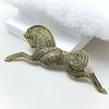 Retro Style Brooch Enamel Golden Plated Horse Design Brooch Pin Suit Collar Lapel Badge Stylish Accessory