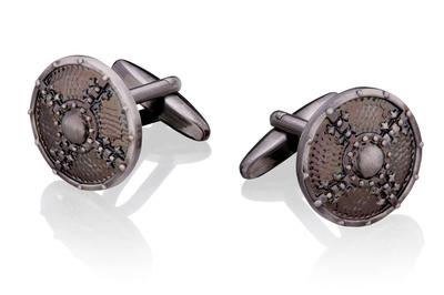 Viking Shield Cufflinks X2