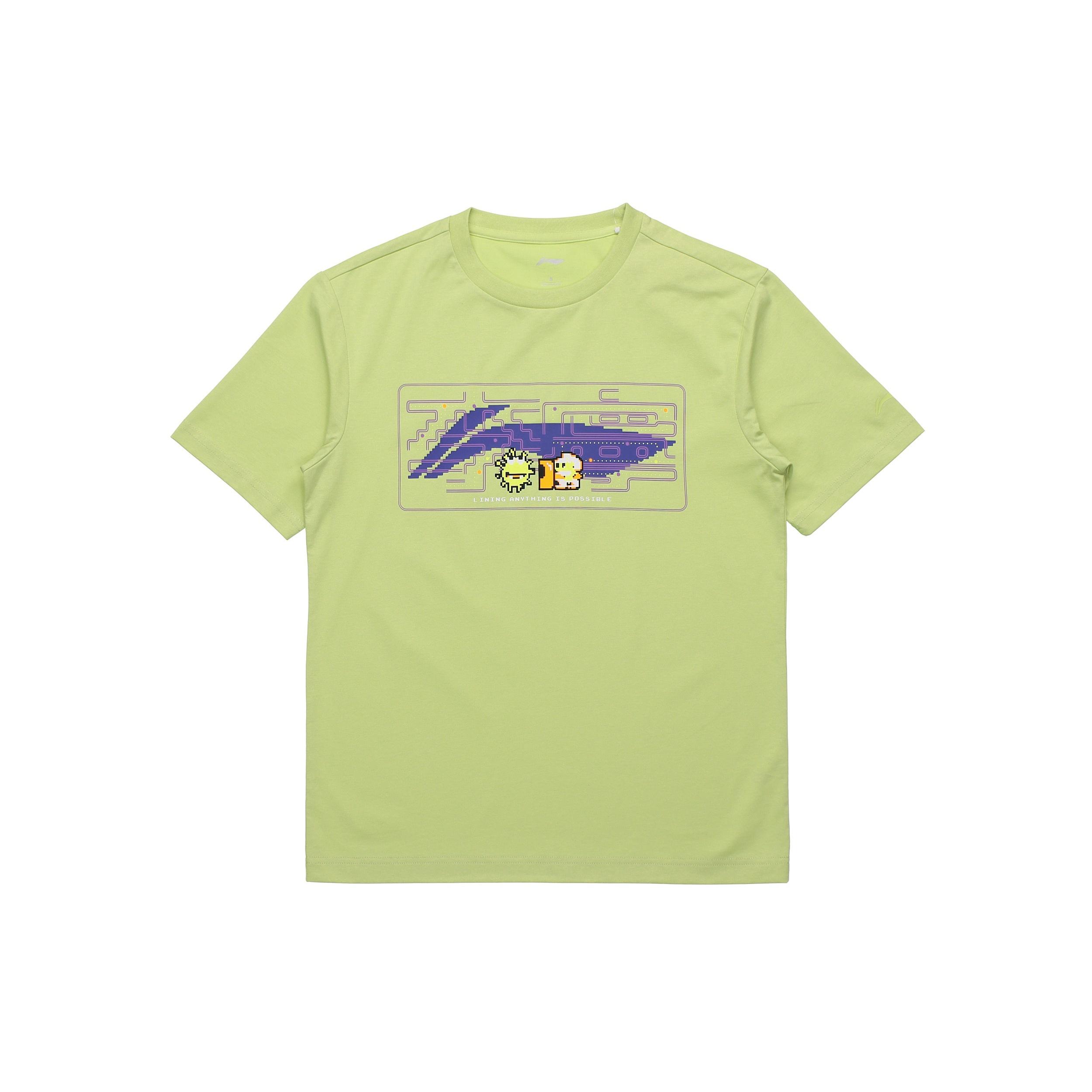 Li-Ning Big Logo Graphic T-shirt  Green  Men s AHSR340-16 XXXL