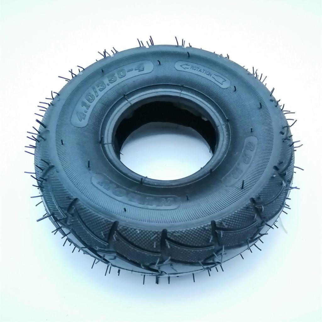 350-4 Universal Wheel: 6-Layer Rubber Caster Tire with Snake Skin Pattern, Inflatable Outer Tire.