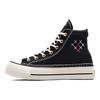 Converse Chuck Taylor All Star Lift versatile fashionable non-slip high-top canvas shoes for women in black white gold
