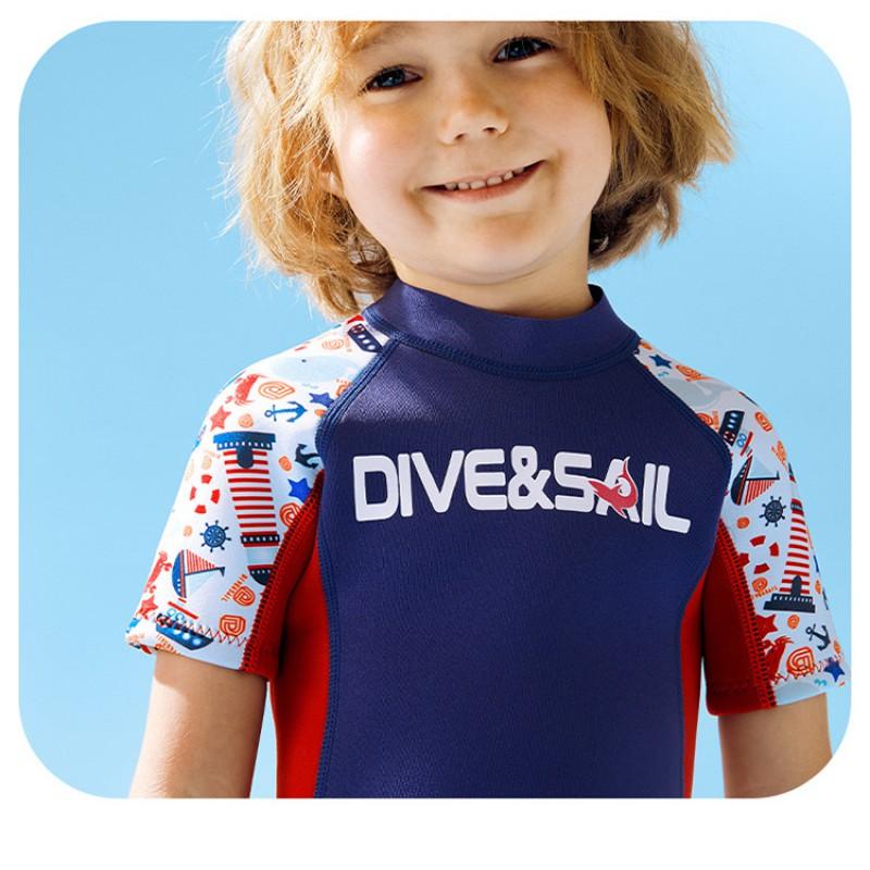 2.5mm Kids Neoprene Wetsuit Short Sleeve Full Body Dive Suit Snorkeling Swimming Surfing Beach Water Activities