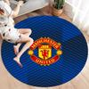 Manchester United F Round Area Rug,Carpet Rug for Living Room Bedroom Sofa Playroom Decor,Non-slip Floor Mat