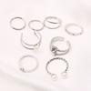 Anello aperto in perla alla moda, anello semplice regolabile con diamante, anello midi super fatato