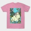 T-Shirt Damen Nude Queen Forrest mit Totenkopfvogel Harajuku Print Kawaii T-Shirt Sommer Kurzarm Damen T-Shirt Top T-Shirt