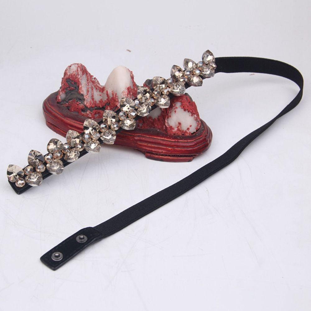 Rhinestone All-match Elastic Cummerbunds Waist Corset Belts Women Waist Belt Crystal Elastic Belt