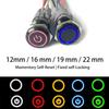 Black Metal Push Button Switch 12/16/19/22mm Start Stop On Off Momentary Led Light Power Switch 5V 12V 24V Electrical Outlets