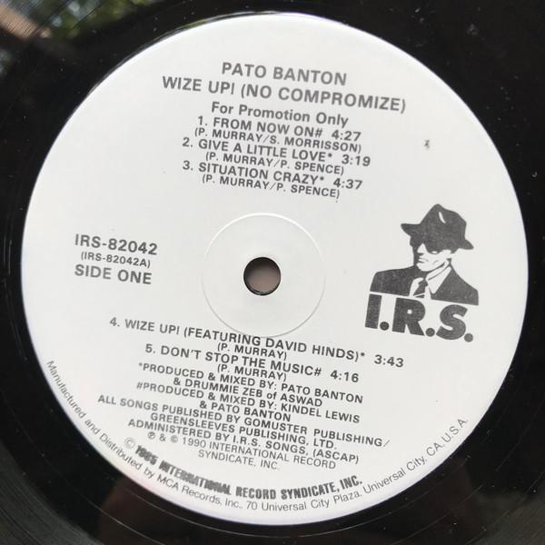 

12inch Record PATO BANTON Wize Up No Compromize IRS82042 I.R.S. Records 1990 Canada Reggae Ska Dub Used