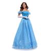 New game uniform cosplay Cinderella costume blue princess costume Halloween queen costume