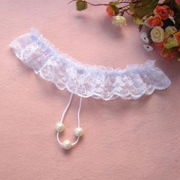 Sexy Lady Women Thongs G-string Lace Pearl Panties Lingerie Underwear